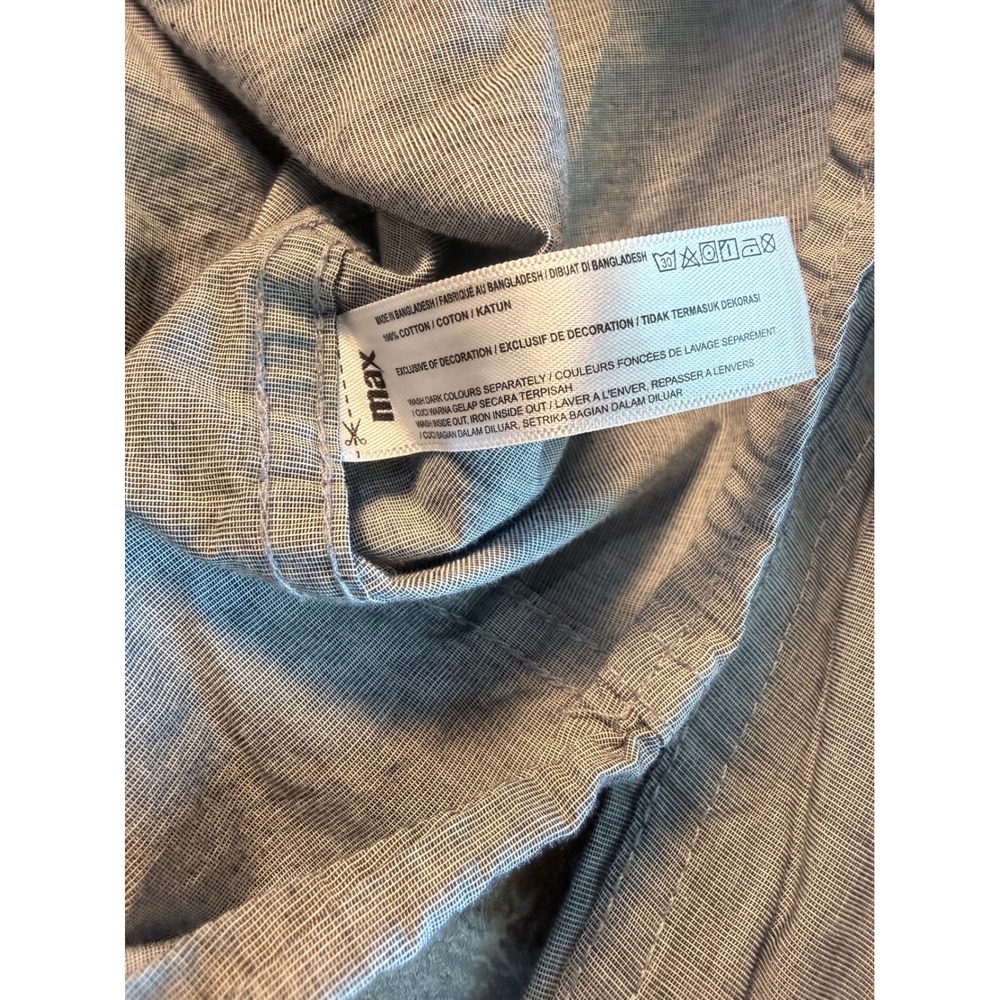 Max Mens Regular Fit Button Down Shirt Grey‎ Long Sleeve Cotton XL - Picture 3 of 4